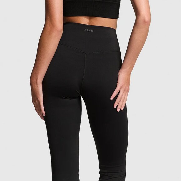 Victoria's Secret PINK Relay Flare Leggings Black Size M Buttery Soft High Waist - Picture 4 of 16